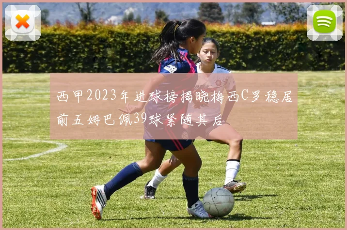 西甲2023年进球榜揭晓梅西C罗稳居前五姆巴佩39球紧随其后